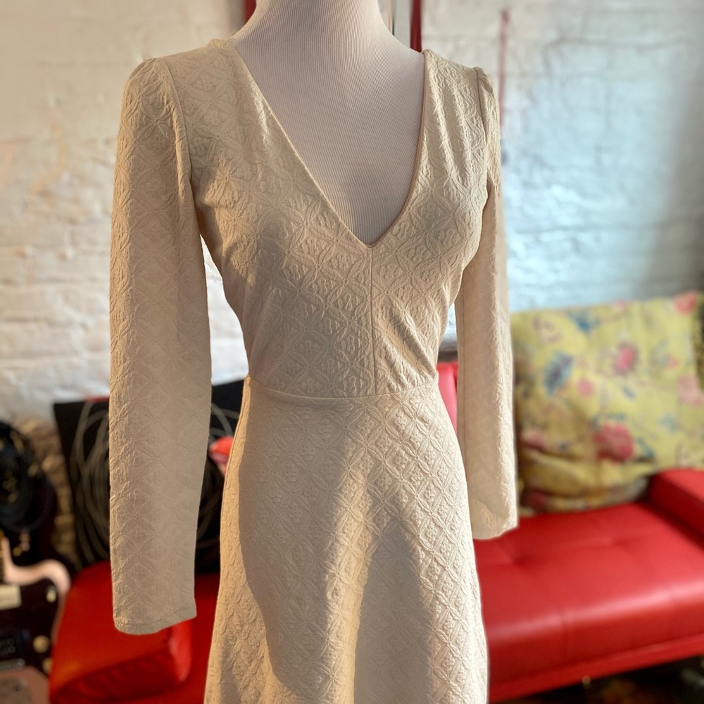 Off-white Long Sleeve Dress